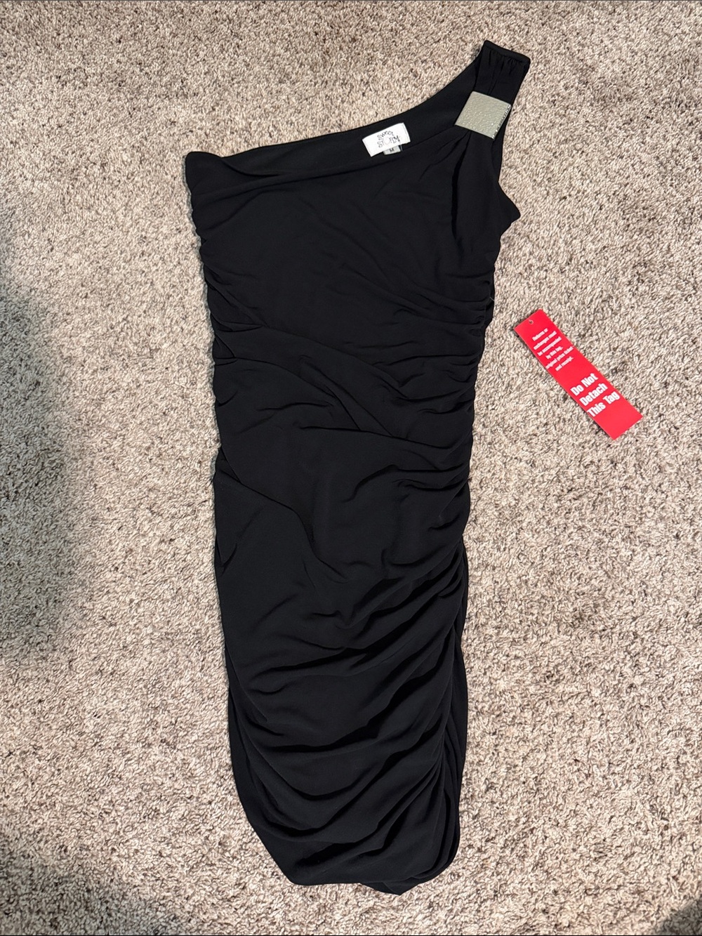 Black One-Shoulder Ruched Womenβs Dress - Homecoming
